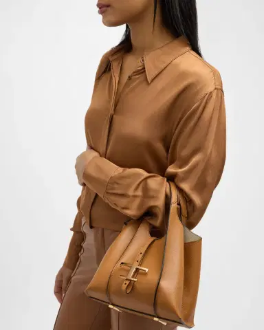 Tod's Mini Leather T Timeless Tote Shopping Bag | Thumbnail 4 Tod's Mini Leather T Timeless Tote Shopping Bag | Thumbnail 4