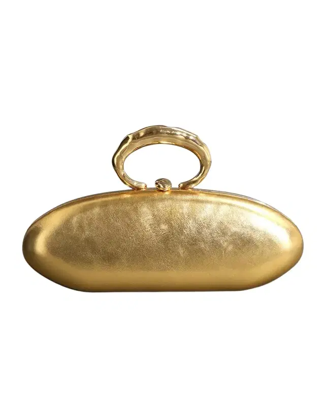Alexis Bittar Molten Gold Bullet Minaudiere