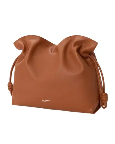 Loewe Flamenco Large Clutch Bag in Napa Leather with Golden Foil Anagram | Thumbnail 1 Loewe Flamenco Large Clutch Bag in Napa Leather with Golden Foil Anagram | Thumbnail 1