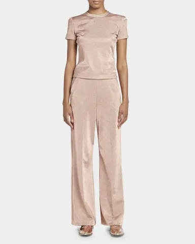 Giorgio Armani Metallic Short-Sleeve Bonded Jersey Tee | Thumbnail 2 Giorgio Armani Metallic Short-Sleeve Bonded Jersey Tee | Thumbnail 2