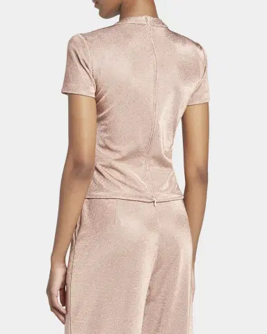 Giorgio Armani Metallic Short-Sleeve Bonded Jersey Tee | Thumbnail 3 Giorgio Armani Metallic Short-Sleeve Bonded Jersey Tee | Thumbnail 3