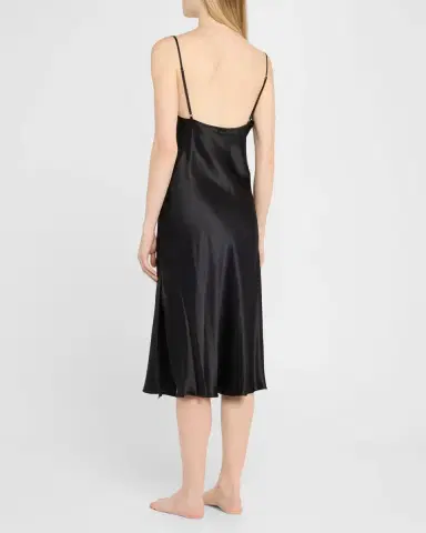 Christine Lingerie Sleeveless Cowl-Neck Silk Nightgown | Thumbnail 3