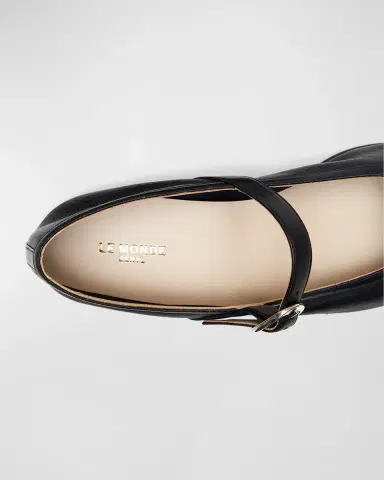 Le Monde Béryl Leather Mary Jane Ballerina Flats | Thumbnail 2
