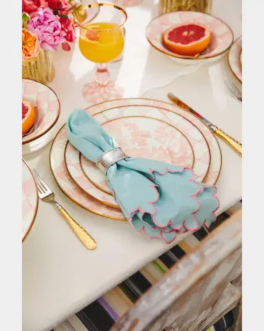 MacKenzie-Childs Rosy Check Enamel Dinner Plate | Thumbnail 4 MacKenzie-Childs Rosy Check Enamel Dinner Plate | Thumbnail 4