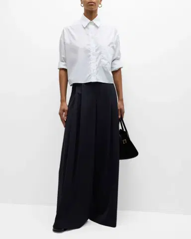 TWP Next Ex Cropped Shirt in Superfine Cotton | Thumbnail 2 TWP Next Ex Cropped Shirt in Superfine Cotton | Thumbnail 2