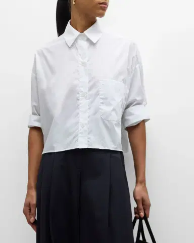 TWP Next Ex Cropped Shirt in Superfine Cotton | Thumbnail 4 TWP Next Ex Cropped Shirt in Superfine Cotton | Thumbnail 4