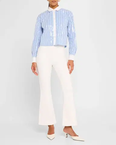 Veronica Beard Carson Off-Duty Kick-Flare Jeans | Thumbnail 3