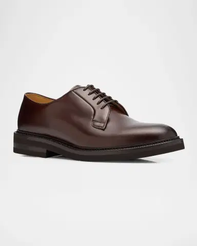 Brunello Cucinelli Men's Calf Leather Derby Shoes | Thumbnail 2 Brunello Cucinelli Men's Calf Leather Derby Shoes | Thumbnail 2
