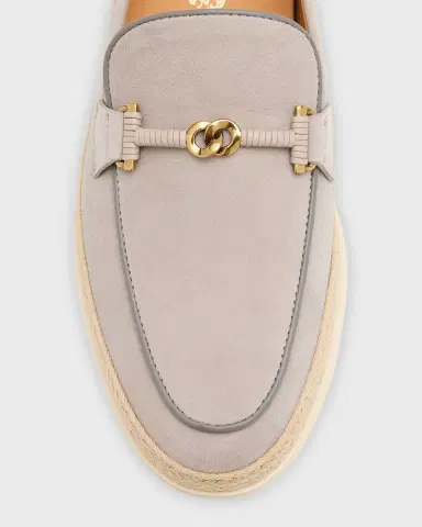 Tod 's Gomma Suede T-Ring Espadrille Driver Loafers | Thumbnail 6