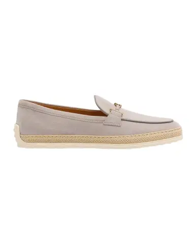 Tod 's Gomma Suede T-Ring Espadrille Driver Loafers | Thumbnail 1