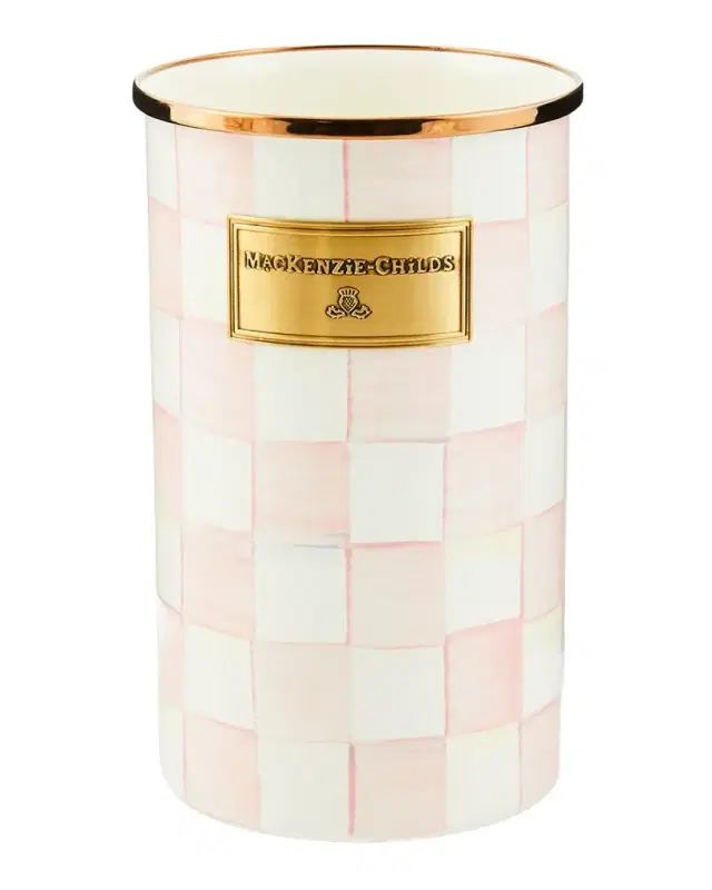 MacKenzie-Childs Rosy Check Enamel Utensil Holder