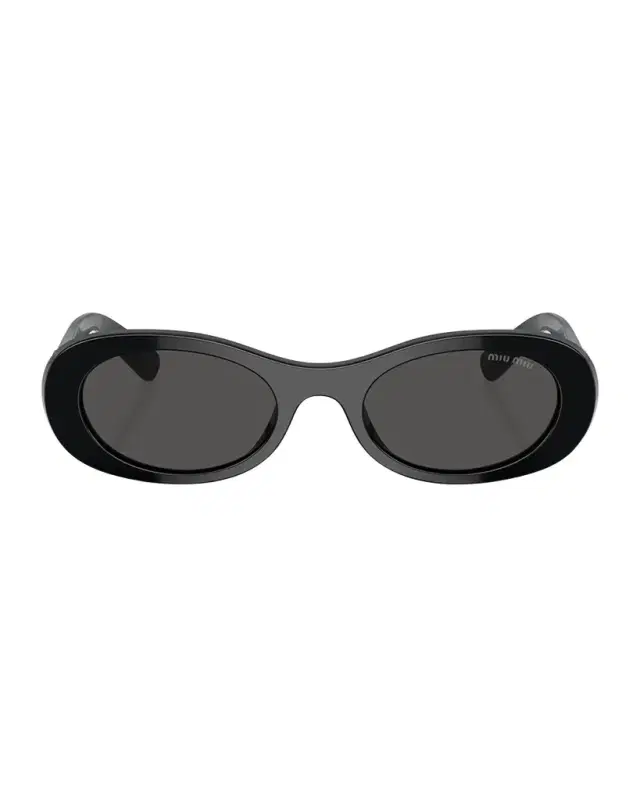 Logo Acetate Oval Sunglasses