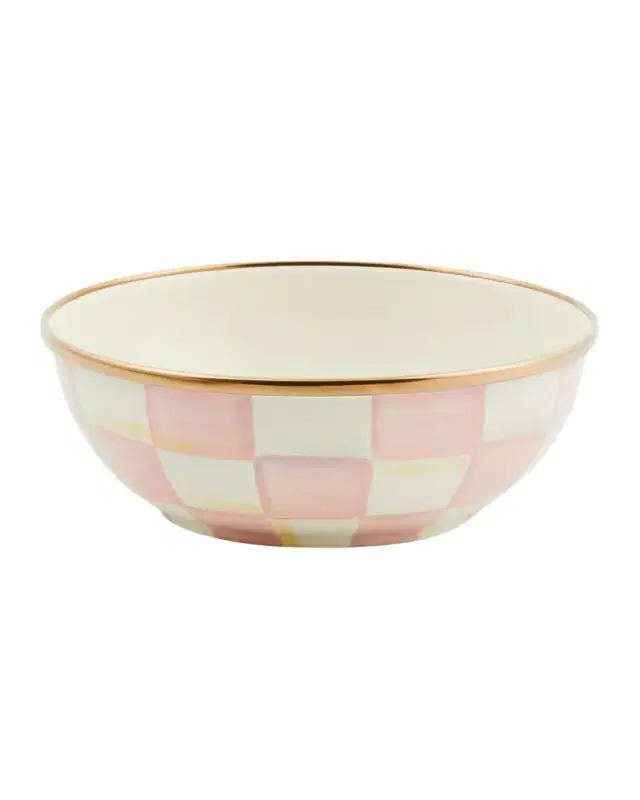 MacKenzie-Childs Rosy Check Everyday Bowl