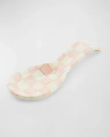 MacKenzie-Childs Rosy Check Enamel Spoon Rest | Thumbnail 2 MacKenzie-Childs Rosy Check Enamel Spoon Rest | Thumbnail 2