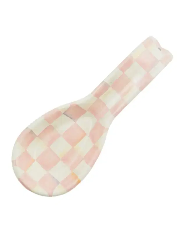 MacKenzie-Childs Rosy Check Enamel Spoon Rest