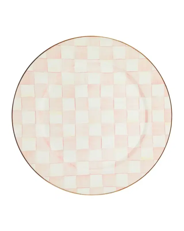 MacKenzie-Childs Rosy Check Enamel Serving Platter