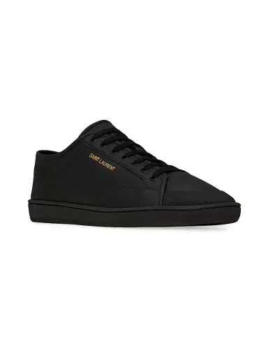 Saint Laurent Men's Gym Sneakers in Smooth Leather - Black - Size 6.5 | Thumbnail 2