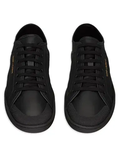 Saint Laurent Men's Gym Sneakers in Smooth Leather - Black - Size 6.5 | Thumbnail 3