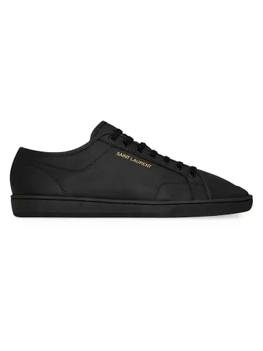 Saint Laurent Men's Gym Sneakers in Smooth Leather - Black - Size 6.5 | Thumbnail 1