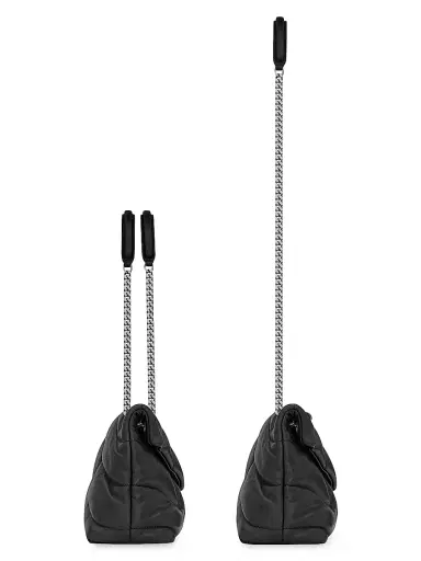 Saint Laurent Women's Puffer Shoulder Bag in Nappa Leather - Nero | Thumbnail 4