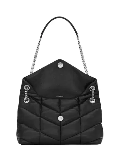 Saint Laurent Women's Puffer Shoulder Bag in Nappa Leather - Nero | Thumbnail 5