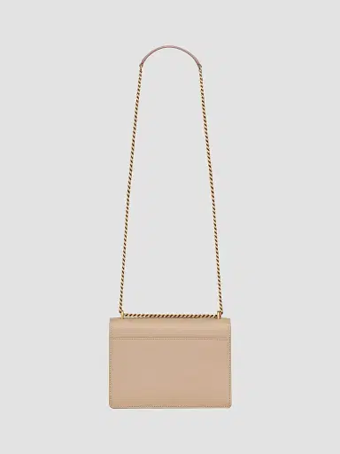 Saint Laurent Women's Sunset Medium Shoulder Bag in Smooth Leather - Dark Beige | Thumbnail 3 Saint Laurent Women's Sunset Medium Shoulder Bag in Smooth Leather - Dark Beige | Thumbnail 3