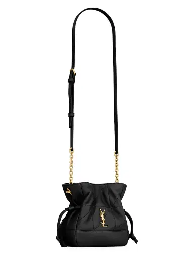 Saint Laurent Women's Jamie Mini Shoulder Pouch in Lambskin - Black | Thumbnail 3 Saint Laurent Women's Jamie Mini Shoulder Pouch in Lambskin - Black | Thumbnail 3