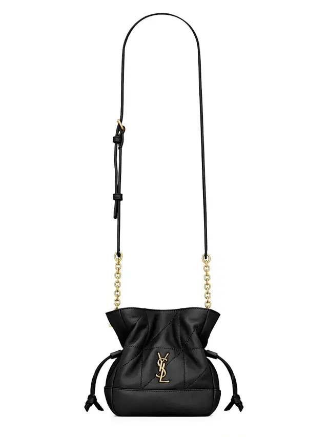 Saint Laurent Women's Jamie Mini Shoulder Pouch in Lambskin - Black