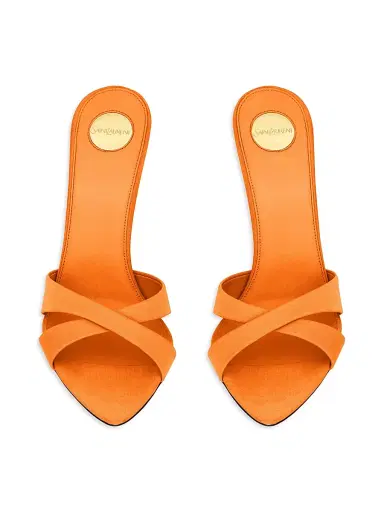 Saint Laurent Women's Kirat Sandals in Satin Crepe | Thumbnail 3 Saint Laurent Women's Kirat Sandals in Satin Crepe | Thumbnail 3