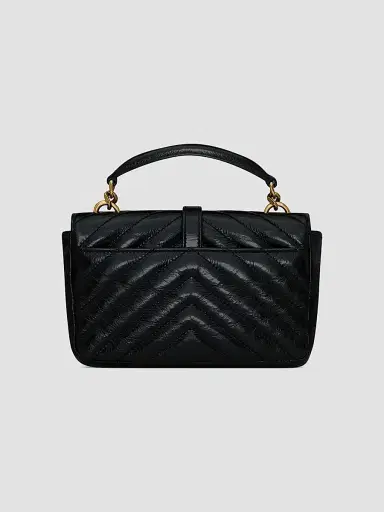 Saint Laurent Women's Mini College Chain Bag in Shiny Crackled Leather | Thumbnail 7 Saint Laurent Women's Mini College Chain Bag in Shiny Crackled Leather | Thumbnail 7