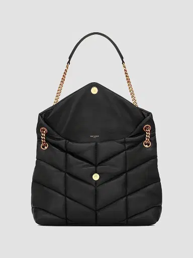 Saint Laurent Women's Puffer in Nappa Leather - Noir | Thumbnail 3