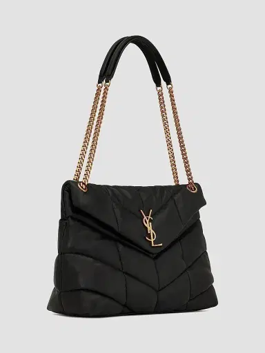 Saint Laurent Women's Puffer in Nappa Leather - Noir | Thumbnail 4