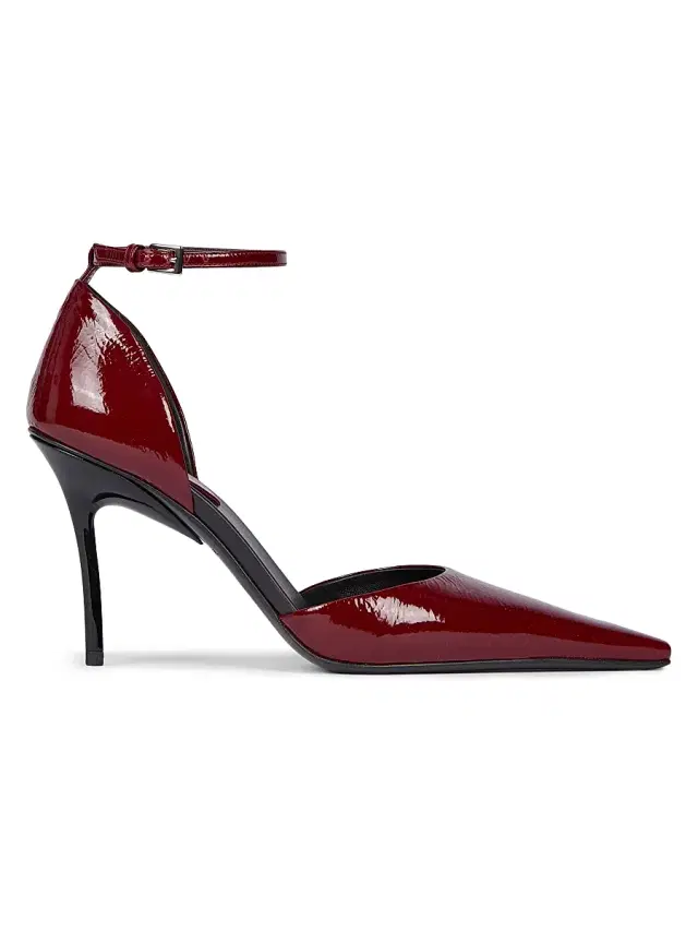 ALAIA Women's 90MM Patent Leather D'Orsay Pumps - Rubis