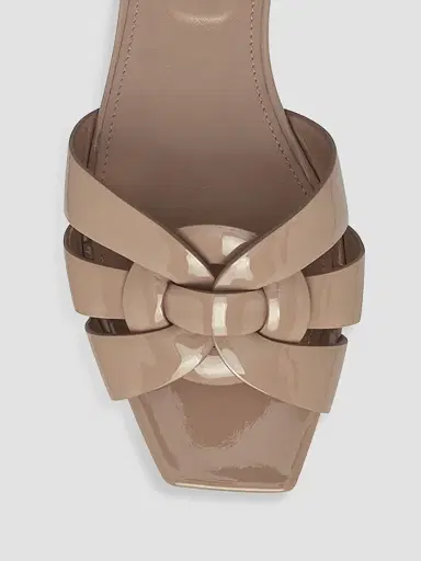 Saint Laurent Women's Tribute Flat Mules in Patent Leather - Beige - Size 4.5 | Thumbnail 3 Saint Laurent Women's Tribute Flat Mules in Patent Leather - Beige - Size 4.5 | Thumbnail 3