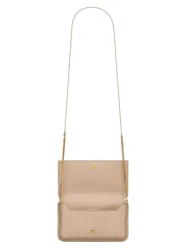 Saint Laurent Women's Cassandre Phone Holder with Strap in Smooth Leather | Thumbnail 3 Saint Laurent Women's Cassandre Phone Holder with Strap in Smooth Leather | Thumbnail 3