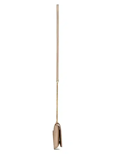 Saint Laurent Women's Cassandre Phone Holder with Strap in Smooth Leather | Thumbnail 5 Saint Laurent Women's Cassandre Phone Holder with Strap in Smooth Leather | Thumbnail 5