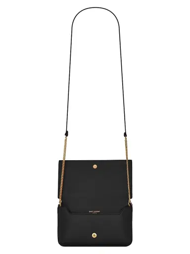 Saint Laurent Women's Cassandre Phone Holder with Strap in Smooth Leather | Thumbnail 3 Saint Laurent Women's Cassandre Phone Holder with Strap in Smooth Leather | Thumbnail 3