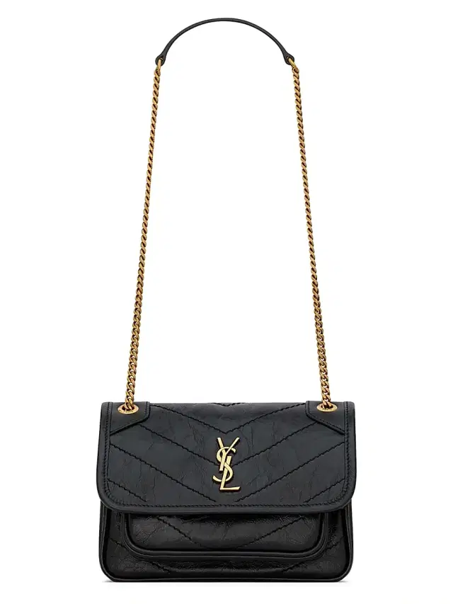 Saint Laurent Women's Niki Mini Bag in Vintage Leather - Black