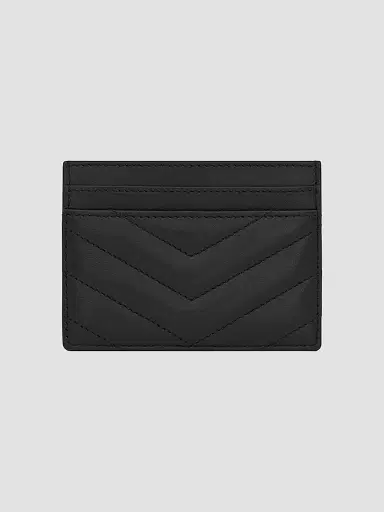 Saint Laurent Women's Cassandre Matelass Card Case in Lambskin | Thumbnail 2