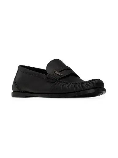 Saint Laurent Women's Laurent Loafers in Smooth Leather - Black | Thumbnail 1