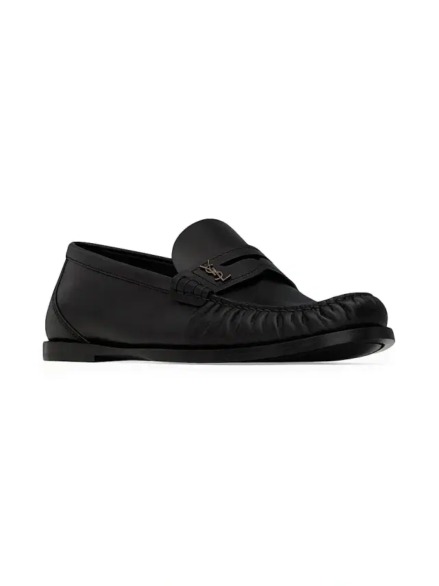 Saint Laurent Women's Laurent Loafers in Smooth Leather - Black