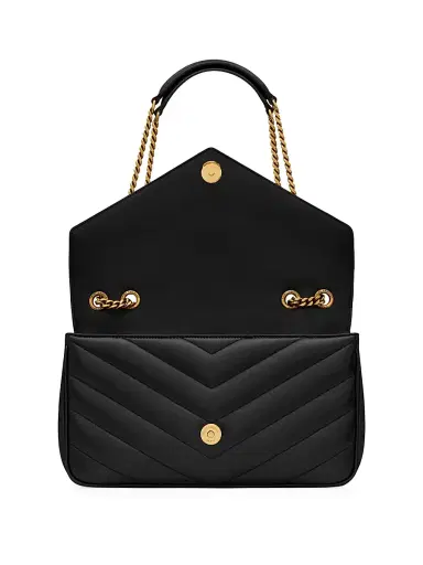 Saint Laurent Women's Loulou Shoulder Bag in Lambskin Leather - Noir | Thumbnail 3 Saint Laurent Women's Loulou Shoulder Bag in Lambskin Leather - Noir | Thumbnail 3