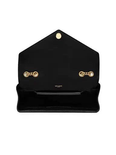 Saint Laurent Women's Loulou Shoulder Bag in Lambskin Leather - Noir | Thumbnail 6 Saint Laurent Women's Loulou Shoulder Bag in Lambskin Leather - Noir | Thumbnail 6