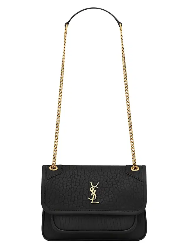 Saint Laurent Women's Niki Mini Bag in Grained Lambskin - Black
