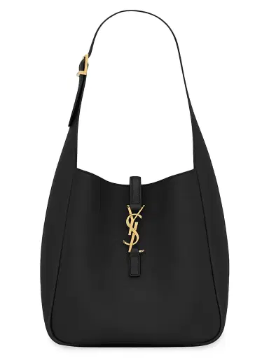 Saint Laurent Women's Le 5 à 7 Supple Small Shoulder Bag in Grained Leather - Black | Thumbnail 1