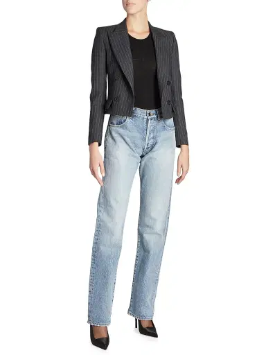 Saint Laurent Women's Cassandre Tank Top - Black | Thumbnail 6