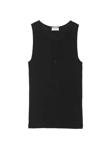 Saint Laurent Women's Cassandre Tank Top - Black | Thumbnail 1