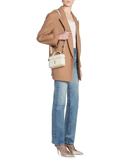 Saint Laurent Women's Gaby Mini Vanity Bag in Lambskin - Blanc Vintage | Thumbnail 2