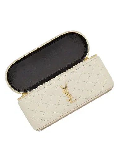 Saint Laurent Women's Gaby Mini Vanity Bag in Lambskin - Blanc Vintage | Thumbnail 3