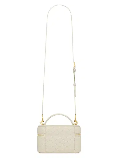 Saint Laurent Women's Gaby Mini Vanity Bag in Lambskin - Blanc Vintage | Thumbnail 7
